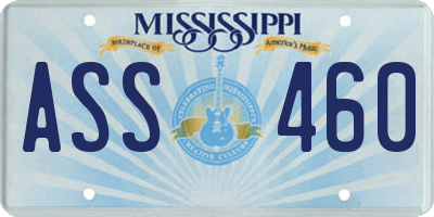 MS license plate ASS460