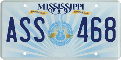 MS license plate ASS468