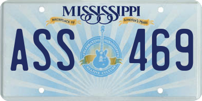 MS license plate ASS469