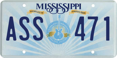 MS license plate ASS471