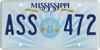 MS license plate ASS472