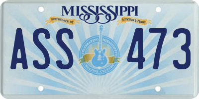 MS license plate ASS473