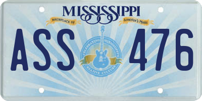 MS license plate ASS476