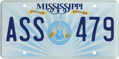 MS license plate ASS479