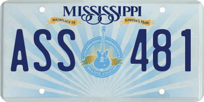 MS license plate ASS481