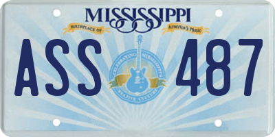 MS license plate ASS487