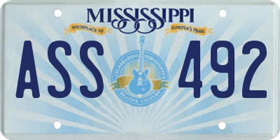 MS license plate ASS492