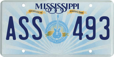 MS license plate ASS493