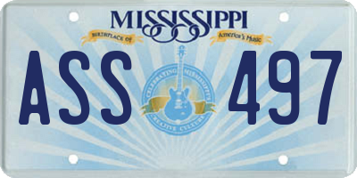 MS license plate ASS497