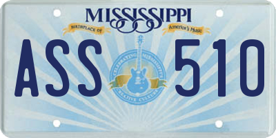 MS license plate ASS510