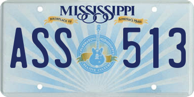 MS license plate ASS513
