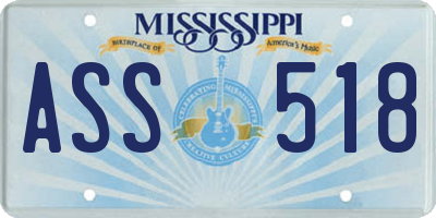 MS license plate ASS518