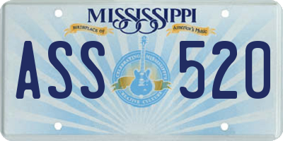 MS license plate ASS520