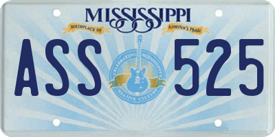 MS license plate ASS525