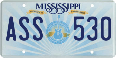 MS license plate ASS530