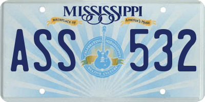 MS license plate ASS532