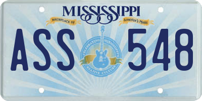 MS license plate ASS548