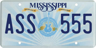 MS license plate ASS555