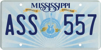 MS license plate ASS557