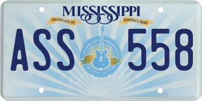 MS license plate ASS558