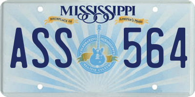 MS license plate ASS564