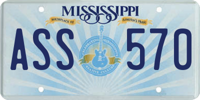 MS license plate ASS570