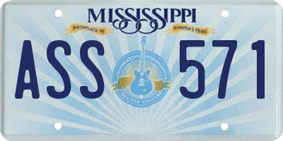 MS license plate ASS571