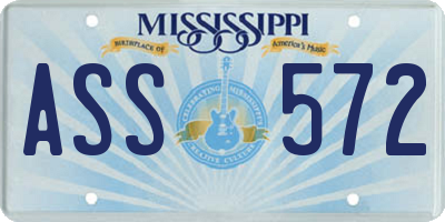 MS license plate ASS572