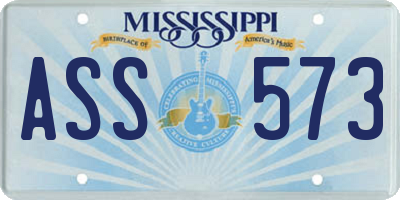 MS license plate ASS573