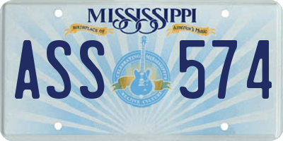 MS license plate ASS574