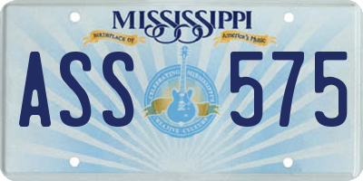 MS license plate ASS575