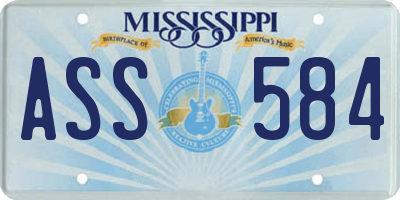 MS license plate ASS584
