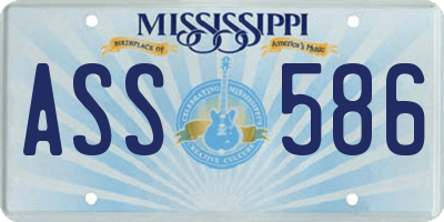 MS license plate ASS586