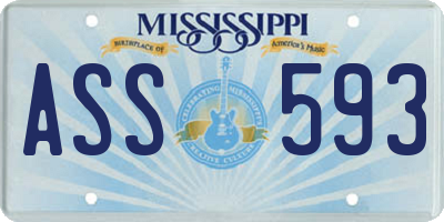 MS license plate ASS593