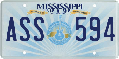 MS license plate ASS594