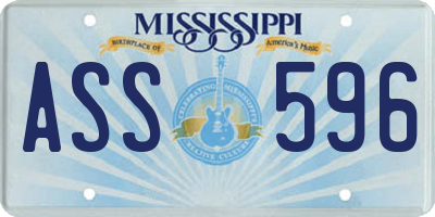MS license plate ASS596