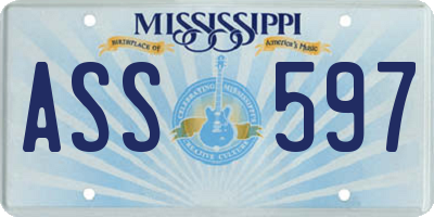MS license plate ASS597