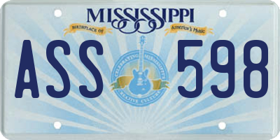 MS license plate ASS598