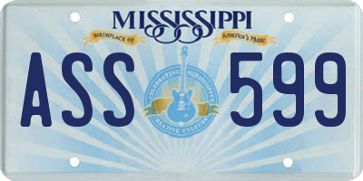 MS license plate ASS599