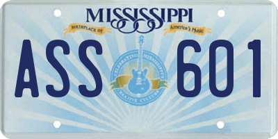 MS license plate ASS601