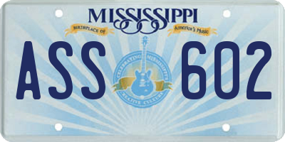 MS license plate ASS602