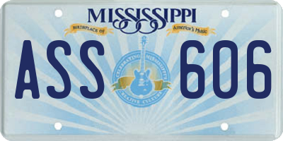 MS license plate ASS606