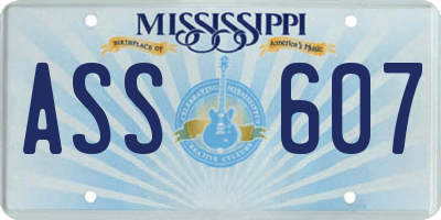 MS license plate ASS607