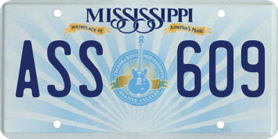 MS license plate ASS609