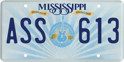 MS license plate ASS613