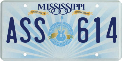 MS license plate ASS614