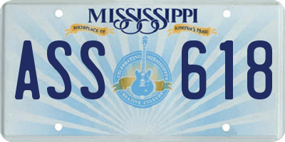 MS license plate ASS618