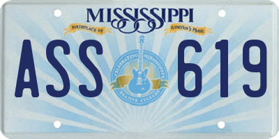 MS license plate ASS619