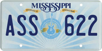MS license plate ASS622