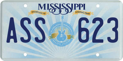 MS license plate ASS623